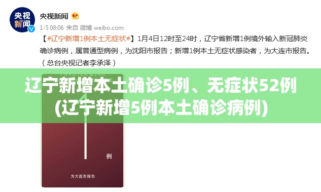 辽宁新增本土确诊5例、无症状52例(辽宁新增5例本土确诊病例) 辽宁新增本土确诊5例、无症状52例(辽宁新增5例本土确诊病例)