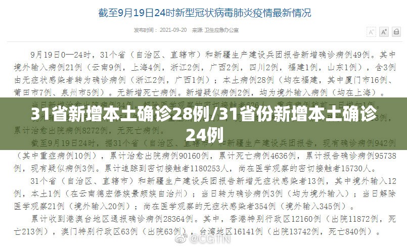31省新增本土确诊28例/31省份新增本土确诊24例