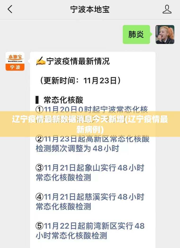 辽宁疫情最新数据消息今天新增(辽宁疫情最新病例)