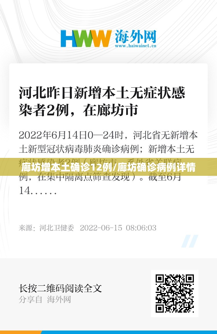 廊坊增本土确诊12例/廊坊确诊病例详情