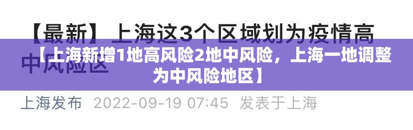【上海新增1地高风险2地中风险，上海一地调整为中风险地区】
