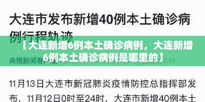 【大连新增6例本土确诊病例，大连新增6例本土确诊病例是哪里的】