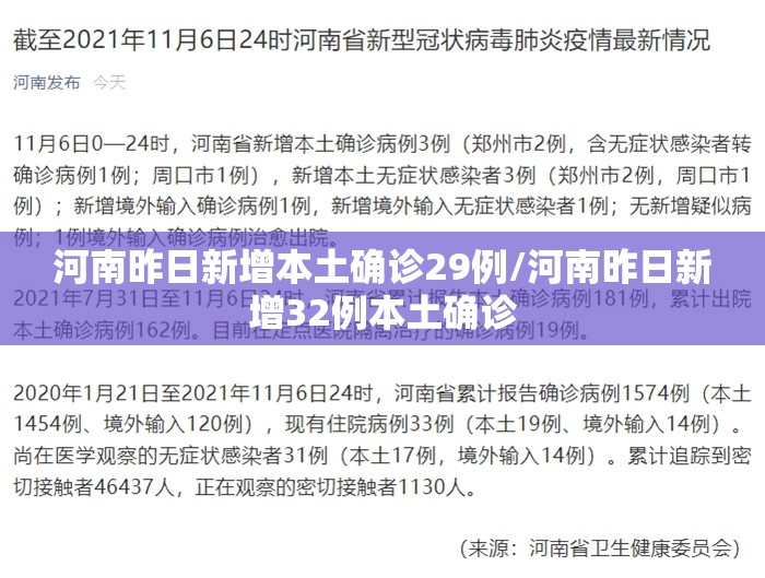河南昨日新增本土确诊29例/河南昨日新增32例本土确诊