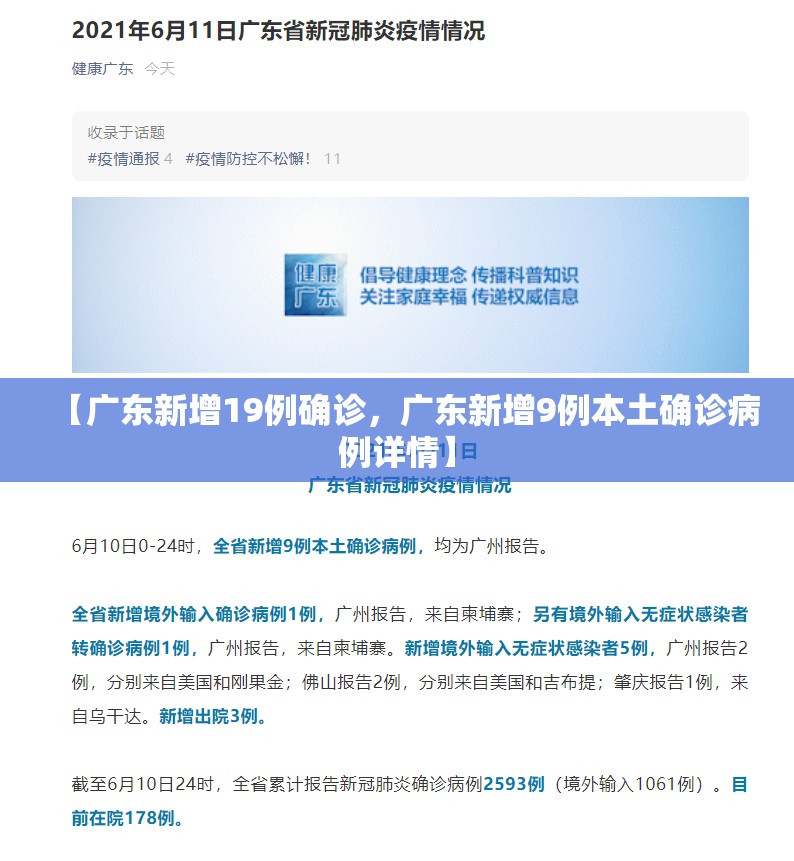 【广东新增19例确诊，广东新增9例本土确诊病例详情】
