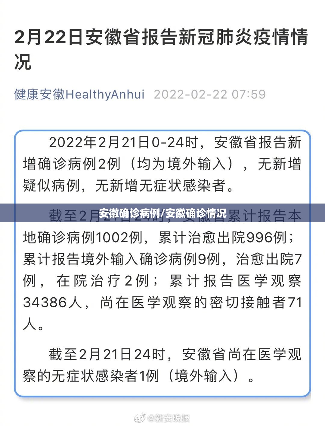 安徽确诊病例/安徽确诊情况