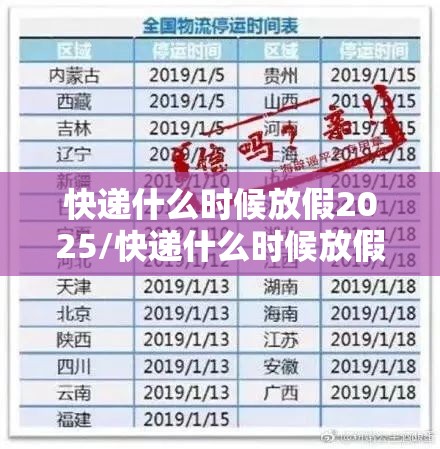 快递什么时候放假2025/快递什么时候放假2026