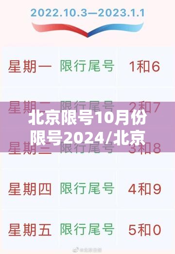 北京限号10月份限号2024/北京限号10月份限号表